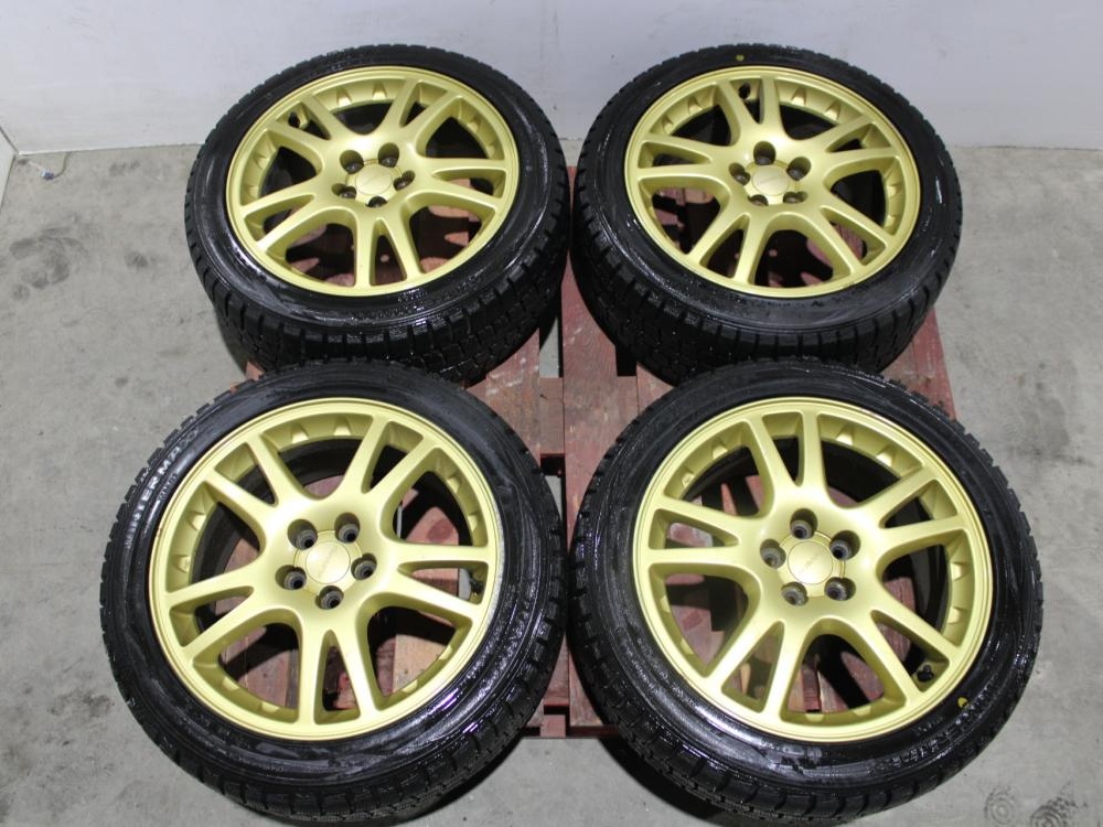 JDM Subaru Impreza WRX STi V7 Wheels Rims Tires 5x100 17x7.5 + 53 Offset Brembo: Image 5