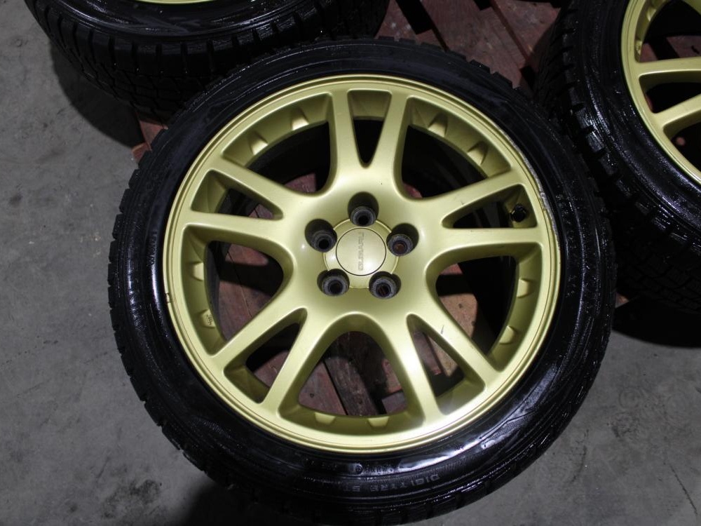 JDM Subaru Impreza WRX STi V7 Wheels Rims Tires 5x100 17x7.5 + 53 Offset Brembo: Image 3