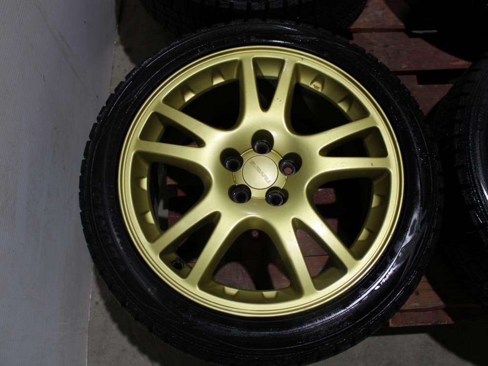 JDM Subaru Impreza WRX STi V7 Wheels Rims Tires 5x100 17x7.5 + 53 Offset Brembo: Image 7