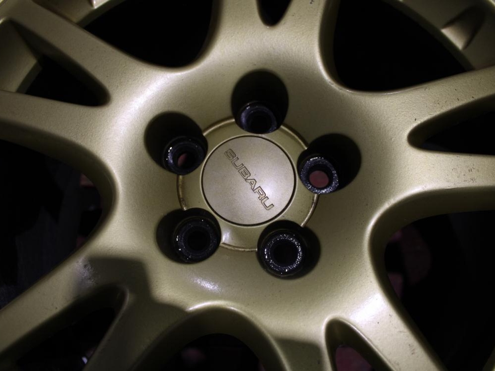 JDM Subaru Impreza WRX STi V7 Wheels Rims Tires 5x100 17x7.5 + 53 Offset Brembo: Image 1
