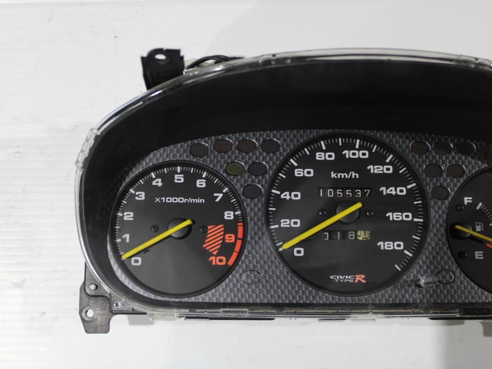 Rare Honda Civic Type-R 96-00 JDM EK9 EK4 M/T Amber Instrument Gauge Cluster OEM: Image 2