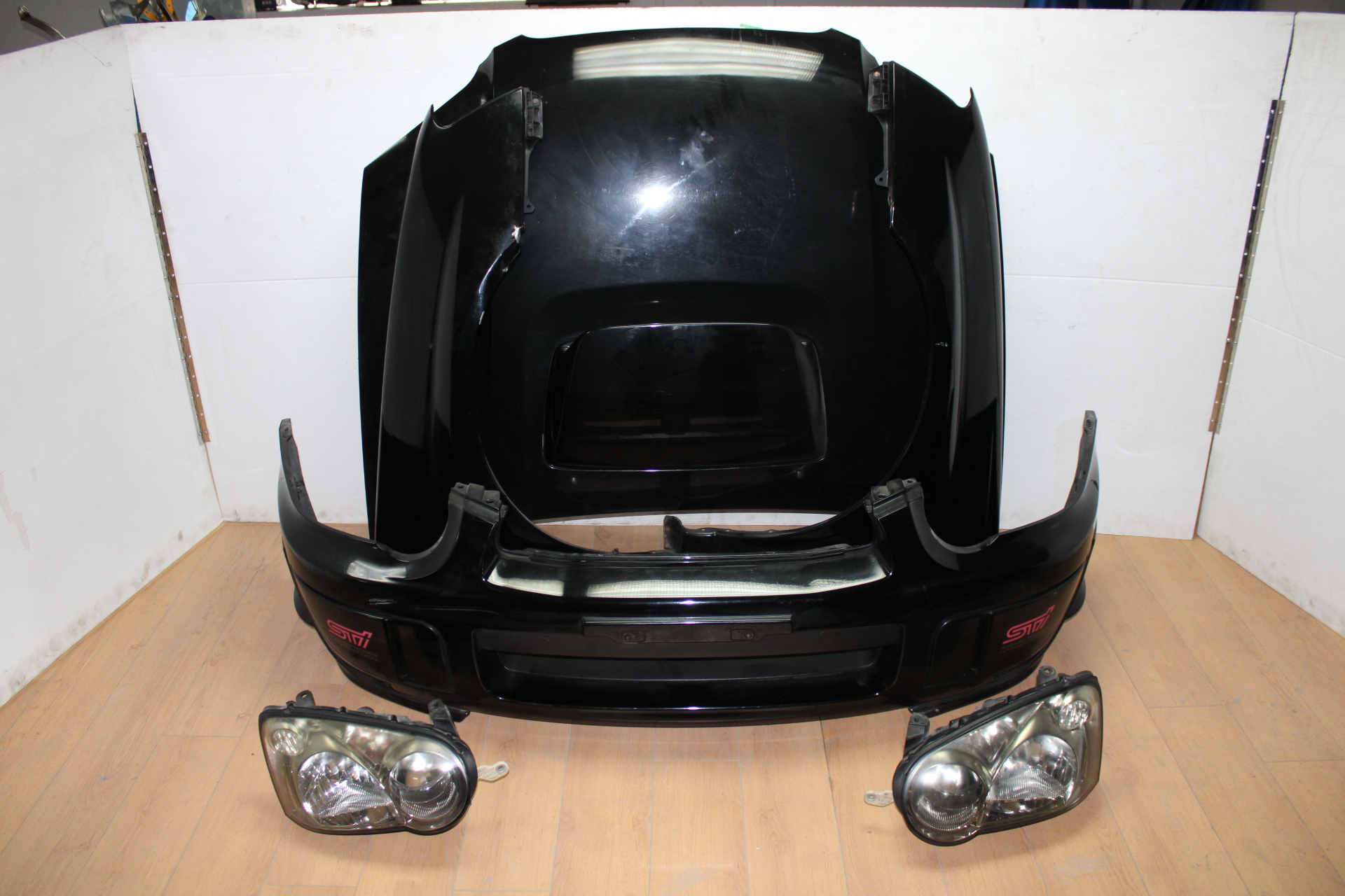 Partie avant complète JDM Subaru WRX STi GDB : ailes, phares, découpe de nez, 2003-2005 EJ207